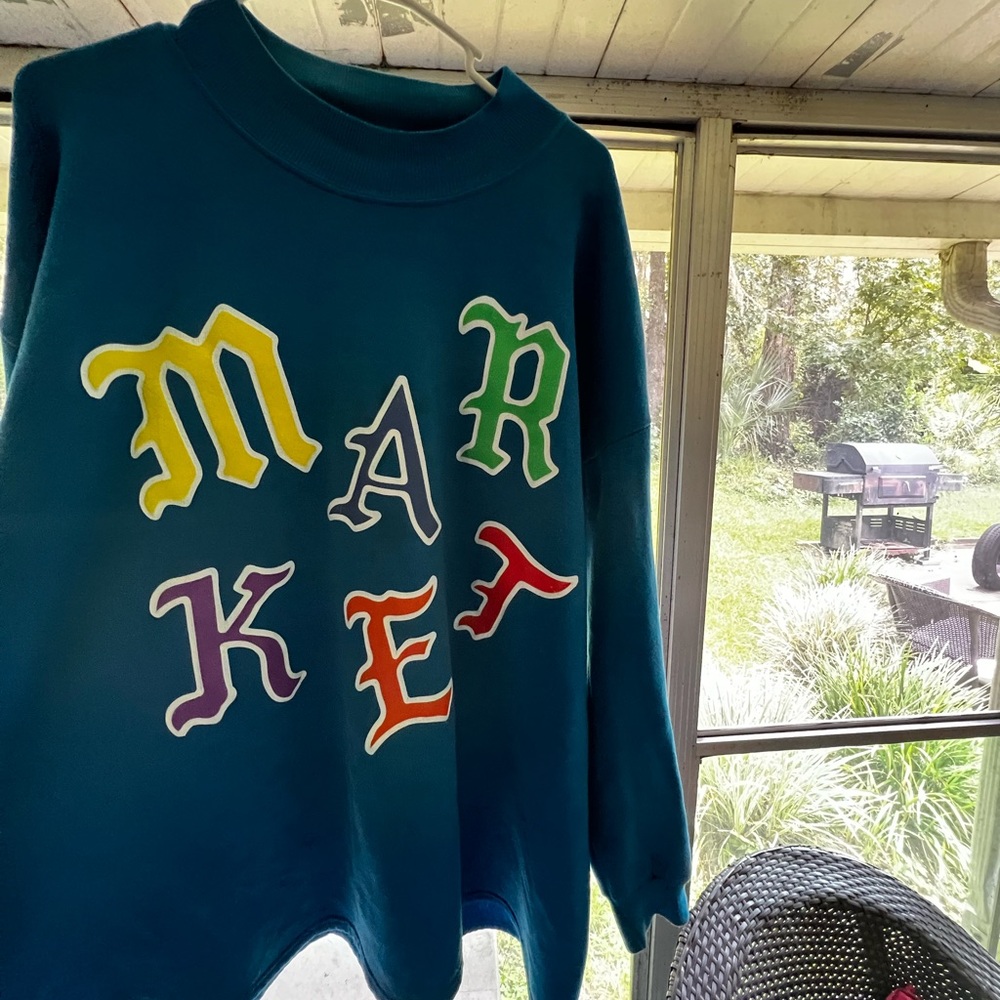 Market vintage upcycled gothic crewneck